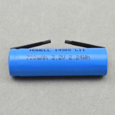 14500 Lithium Iron Phosphate Battery Cell 3.2V 700mAh