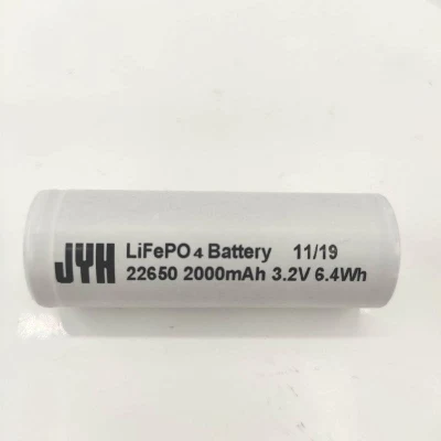 Un38.3 LiFePO4 22650 2000mAh 3.2V 6.4wh Lithium Rechargeable Cell