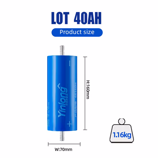 2.4V 40ah Lto 15c Lithium Titanate Battery Yinlong 66160 for DIY 12V 24V Solar Energy Storage Vehicle Bus Golf Cart EV up